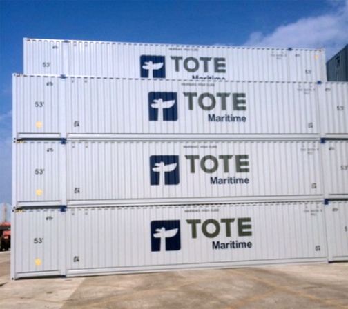 In the last few months, TOTE Maritime has secured more than 200 additional 53’ containers, leased an additional 500 chassis and distributed 75 new gen sets for customers in Puerto Rico.